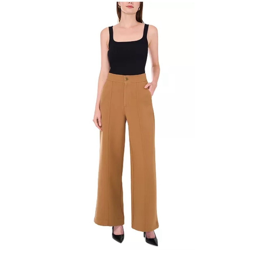 Parker Women's The Nima Wide-Leg Pants Camel Cognac Size 12‎ Career